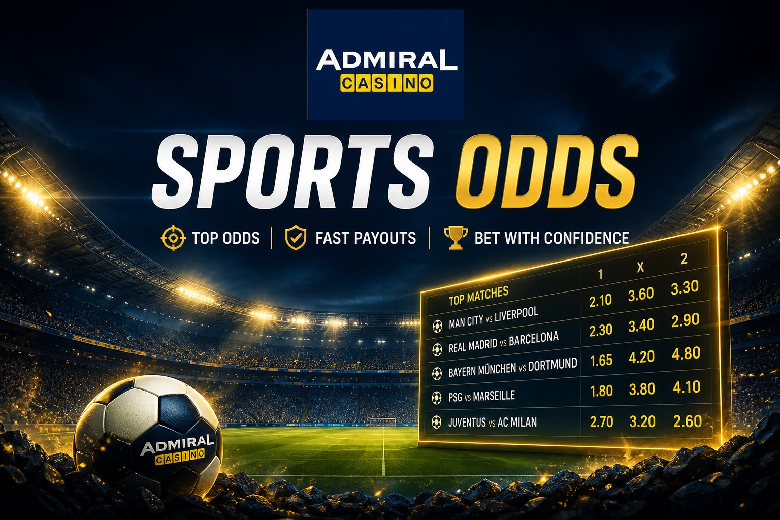 Admiral Casino odds promo